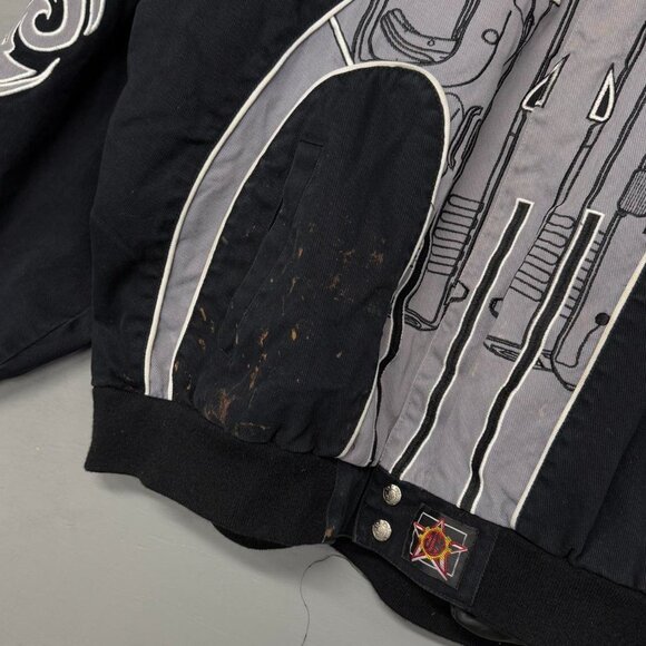 Vintage JH Design Punisher Nascar‎ Bomber Jacket 2XL - Picture 4 of 7